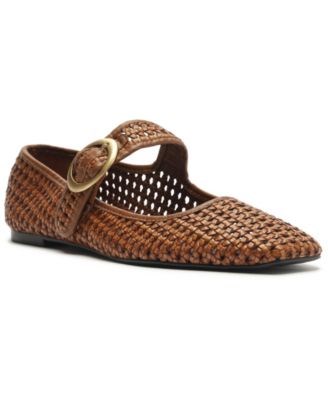 Балетки Arezzo Eve с квадратным носком и золотистой пряжкой, высота каблука 0,5 см 11052917