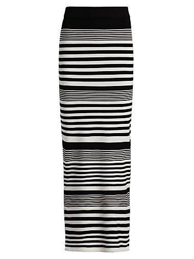 Макси-юбка в полоску Tamika из тонкой вязки с поясом от Ronny Kobo, 72% вискоза, 28% полиэстер 11010084