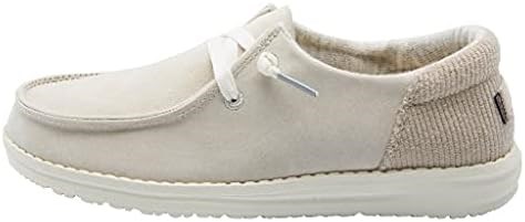 Женские замшевые туфли Hey Dude Wendy светлого цвета, лёгкие и удобные, с эластичными шнурками 11094629