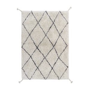 Lorena Canals Хлопковый мини-ковёр с классическим ромбовидным узором, 71 x 99 см, машинная стирка, ручная работа 10044514