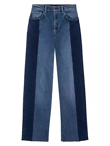 Женские джинсы Getty с широкими штанинами и панелями от Rails, 99% хлопка, 1% эластана, пять карманов 10045968