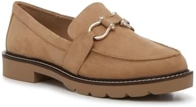 Лоферы Anne Klein Ezra для женщин с металлическим декором и тканевым каблуком высотой 2,5 см, песочного цвета 11087416