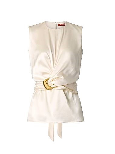 Шелковый топ Tizzy без рукавов с поясом и скрытой застежкой от Altuzarra, произведенный в Италии 11028990