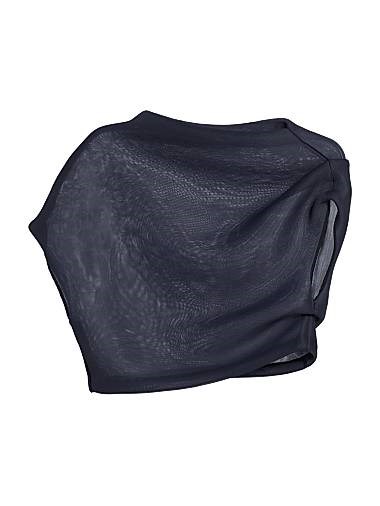 Кроп-топ Helene Draped от Brandon Maxwell с драпировкой, воротником и капюшоном, выполненный из 90.3% полиэстера 11029628