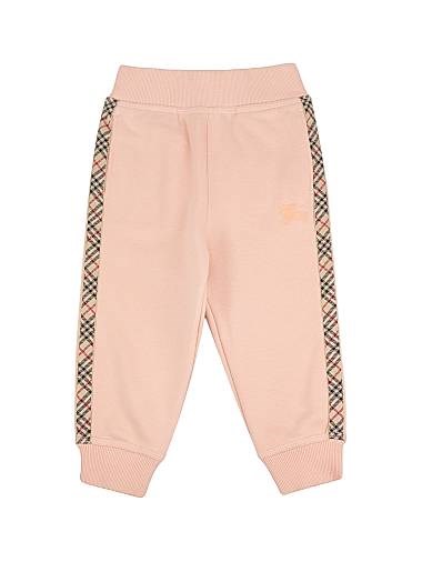Burberry Детские комфортные флисовые брюки EKD Check для девочек с эластичным поясом, 100% хлопок 11013052