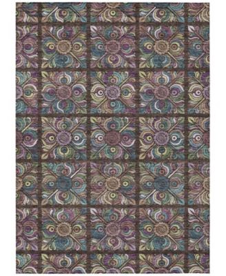 Addison Коврик для пола 3,05 м x 4,27 м, стирающийся в машине, с ультратонким дизайном и геометрическим орнаментом 11035256