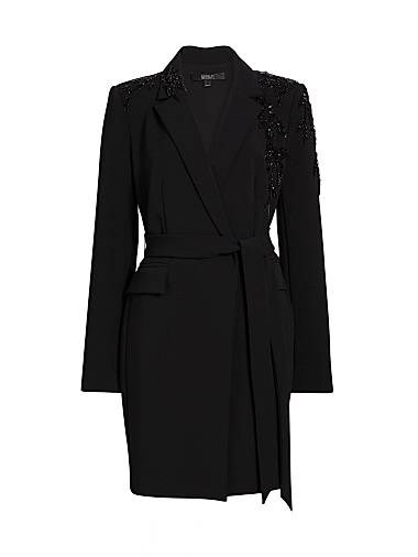 Коктейльное платье от Badgley Mischka с расклешенным низом, детализированными лацканами и поясом из тафты 11020910