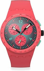 Унисекс часы Swatch Chrono 42 с корпусом из нержавеющей стали, кварцевым механизмом и водостойкостью до 30 метров 11098627