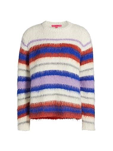 Лонгслив в ярких полосах из мягкой смеси с альпакой Thistle Vineyard от The Elder Statesman, 74% альпаки 11024415