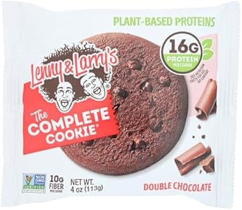 Lenny &amp, Larry',s Двойные шоколадные печенья, 48 шт., без искусственных красителей и ароматизаторов, с высоким содержанием белка 11097940