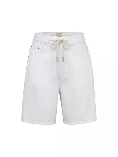 Dl1961 Джинсовые шорты Taylor Aura с ультра высокой талией, свободным кроем и 18 см шаговым швом 10044134