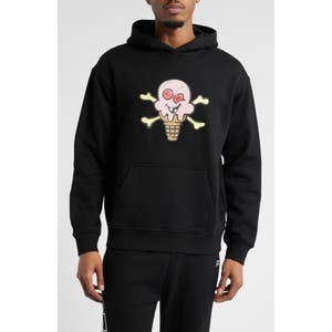 Худи Icecream с логотипом Cones из чистого хлопка, накладным карманом и фиксированным капюшоном 10044227