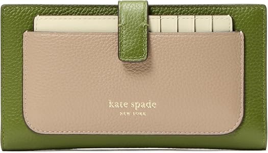 Kate Spade New York Двухсторонний бумажник из цветного гладкого кожзаменителя с отделением для карт и застежкой на молнии 11090131