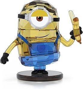 Swarovski Мини-фигурка Миньона Боба с 366 гранями в радужной расцветке, размером 4,4 х 3,2 х 4,1 см, с деталью в виде медвежонка Тима 11058903