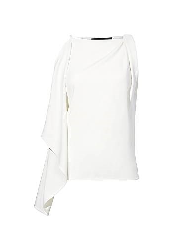 Топ Alyssa от Proenza Schouler из структурного крепа с драпировкой и одной лямкой, без рукавов 11023946