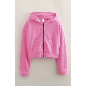 Молодёжное худи с молнией из французского терри Treasure &amp, Bond, 84% хлопка, с капюшоном и карманом-кенгуру 10041862