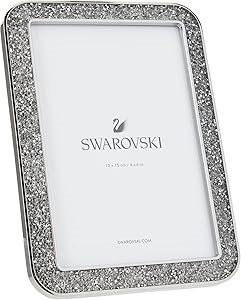 Swarovski Фоторамка Minera, металлическая серебристая рамка с кристаллами, для фотографий 10 x 15 см 11103884