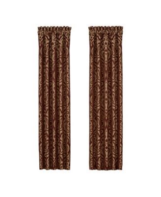 J Queen New York Комплект штор Renzo 50 , x 95 ,, затемняющие, насыщенно-красного и золотого цвета, 100% полиэстер 11035269