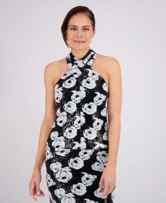 Женский топ с перекрёстной горловиной и подкладкой, украшенный пайетками, на бретельках Muse 11020537