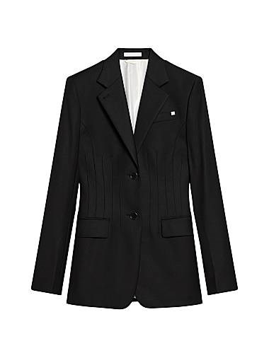 Классический шерстяной пиджак с лацканами и карманами от Helmut Lang, 100% шерсть, с выточками 11031009