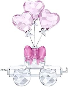 Swarovski Подарочная фигура черепахи с сердечными шарами, выполненная из 357 граней розового и прозрачного кристаллов, идеальное решение для дня святого Валентина 11091869