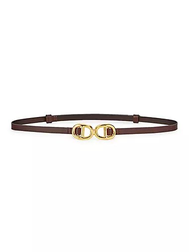 Frame Стильный и элегантный кожаный пояс Open Link с золотистой пряжкой для повседневного ношения 10045113