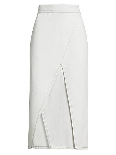 Юбка Judes от Iro с молнией и кнопками, задним карманом и разрезом, 100% хлопок 10043623