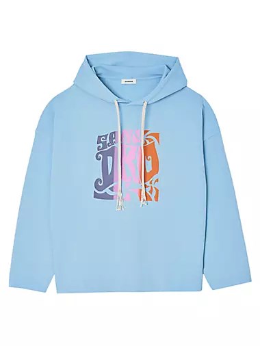 Хлопковое худи с капюшоном с длинными рукавами и принтом SANDRO от Sandro, 100% хлопок 10043498