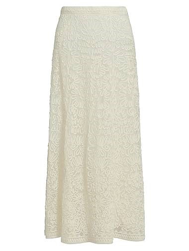 Макси-юбка Katja с декоративным узором от Ulla Johnson, с эластичным поясом, 100% нейлон 11036729