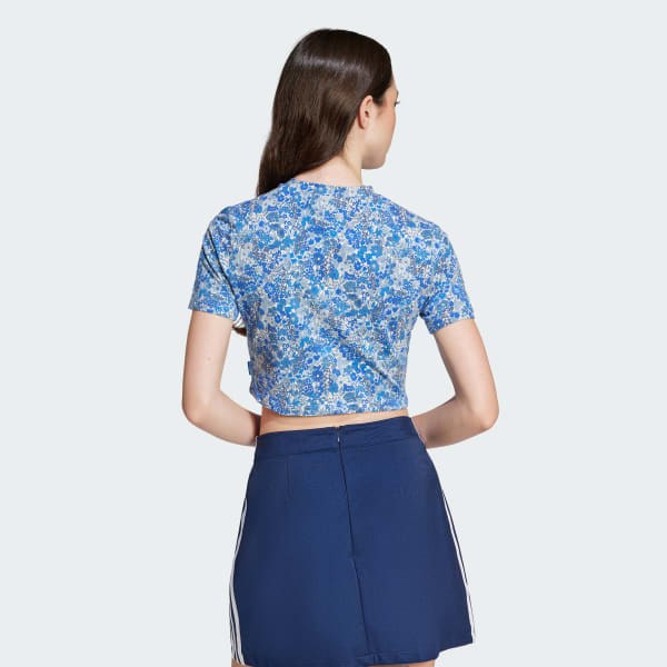 Облегающая молодежная футболка с цветочным принтом adidas Originals x Liberty London 10041649