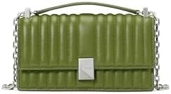 Kate Spade New York Миниатюрная сумочка через плечо из гладкой стеганой кожи с цепочкой и застежкой на кнопке 11102512