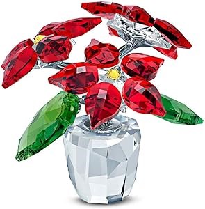 Swarovski Декоративная пуансеттия красного цвета, со стразами, универсальный детский размер 11059683
