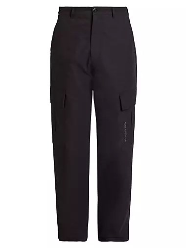 Хлопковые брюки-карго Acne Studios Promont с боковыми кнопками и репсовыми карманами 10045355