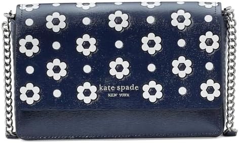 Kate Spade New York Сумочка с цепочкой из сафьяновой кожи с цветочным узором и карманами для карт 11102900