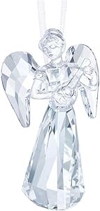 Swarovski Фигурка ангела с лютней из хрусталя, 7.9 x 4.4 x 3.9 см, 139 граней для новогоднего декора 11060941