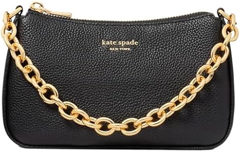 Kate Spade New York Женская кроссбоди-сумка из фактурной черной кожи с двумя способами ношения 11105834