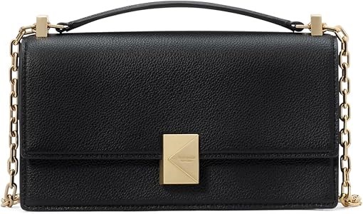 Kate Spade New York Голубая мини-сумка через плечо с клапаном из стеганого денима и замшевой кожи, с цепочкой в качестве ремешка 11061406