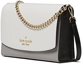Kate Spade New York Сумка-кроссбоди из сафьяновой кожи с контрастным цветовым блоком и магнитной застежкой 11064199