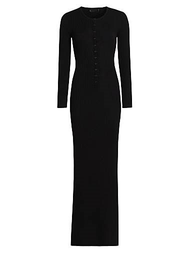 Nili Lotan Платье-свитер Roxy из мериносовой шерсти с пуговицами и длинными рукавами 11035297