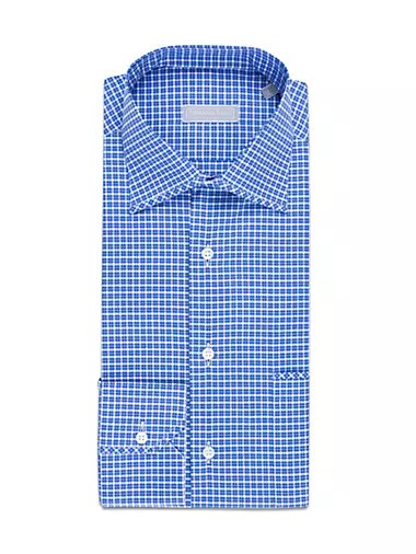 Рубашка из хлопка Alba от Stefano Ricci с мягким скрытым воротником и удобной посадкой, 100% хлопок 10043890