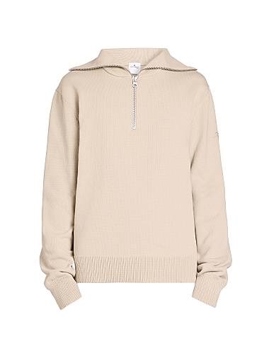 Лонгслив из смесового хлопка Courreges с узким воротником и длинными рукавами Trucker 11023728