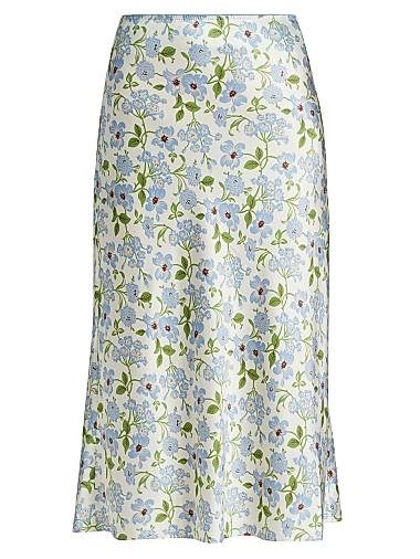 Doen Юбка Elowena из 100% шелка с цветочным принтом и эластичным поясом, ручная стирка 11031259