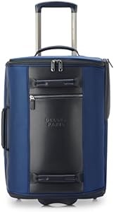 Delsey Paris Чемодан на двух колесах Wagram, 53 см из баллистического нейлона с кожаными акцентами, 4 ручками и карманами для хранения 11068120