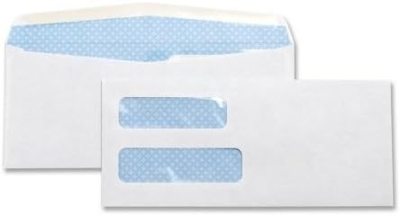 Bsn Оптовая упаковка из 5 коробок - белые бизнес-конверты с двойным окном, №10, 10,5 см ? 24 см, 500 шт. 11078385