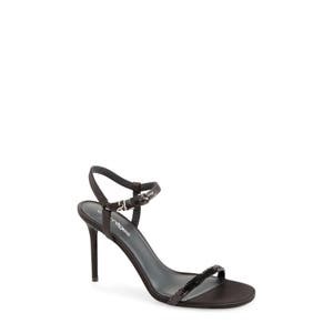 Сандалии AC Stud Sequin от Courreges с блестящими пайетками и регулируемым ремешком 10045039