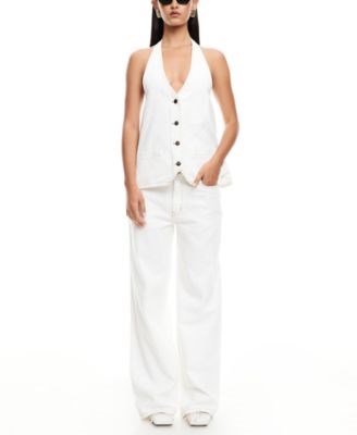 Топ с открытой спиной и завязками от Lioness, длина 62 см, 100% хлопок, с карманами 11026545