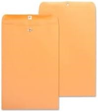 Bsn Комплект из 10 плотных крафт-конвертов с зажимом, 28 г/м?, размер 25x38 см, 100 штук, коричневый 11089388