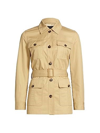 Nili Lotan Mila Belted Cotton Cargo Jacket 11035309