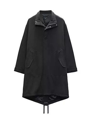 Парка Falcon из смеси шерсти и льна от Rag &amp, Bone с двойными молниями и регулируемым поясом 10045884