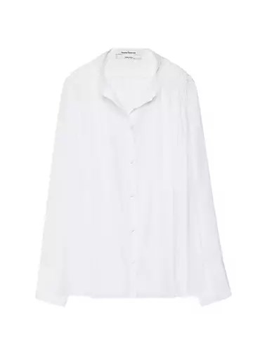 Another Tomorrow Блуза из органического хлопка с регулируемыми рюшами и манжетами, производство Италия 10043854